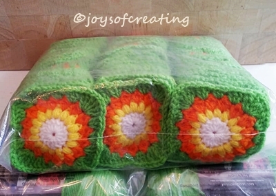Bias Granny Temperature Blanket - free crochet granny square